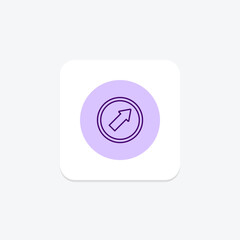 Arrow Up Right pentaglow , vector, pixel perfect, illustrator file