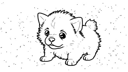 dog vector cartoon illustration 