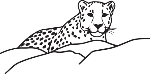 leopard silhouette vector art