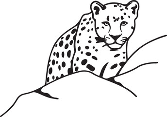 Cheetah silhouette vector art