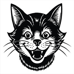 A CAT VECTOR SMILE FACE