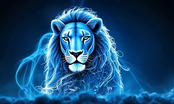 illustration of a lion head
