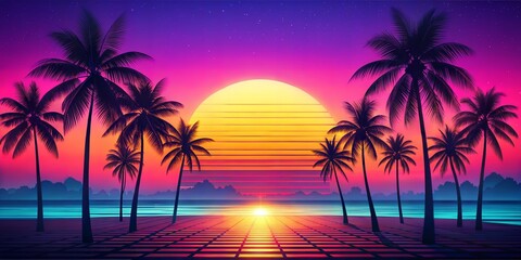 sunset on the beach