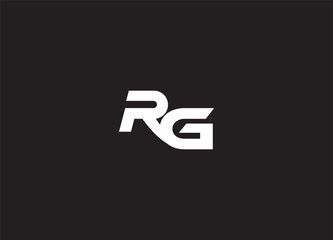 RG Creative unique letter  initial logo design