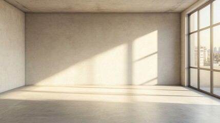 Fototapeta premium empty modern room with old wall 