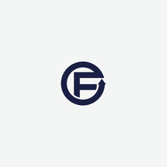initial F Arrow Logo. letter F with arrow combination. usable for finance, logistic and company logos, vector illustration
