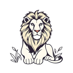 Obraz premium lion head vector