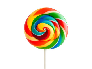 colorful lollipop isolated on transparent background 