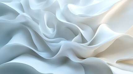 Fototapeta premium Abstract swirling white and blue fabric texture background.