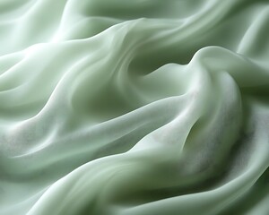 Obraz premium Soft, flowing pale green fabric texture. (2)