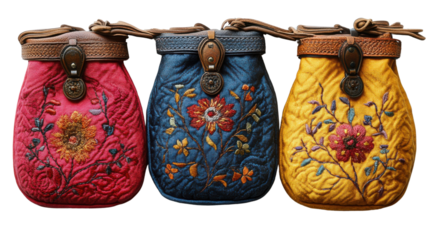 set of bags isolated on white background