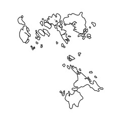 Obraz premium kepulauan riau map