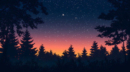 Fototapeta premium Beautiful dawn or morning sky, generative ai. Nightfall. Illustration