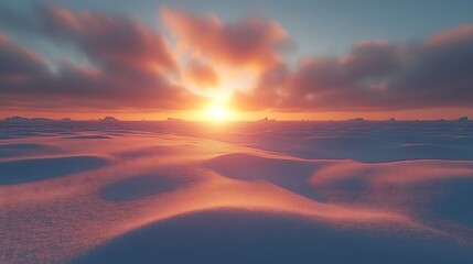 Sunset over a sea of clouds. (1)