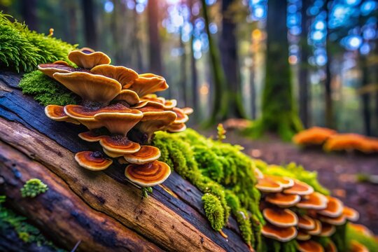 Minimalist Australian Fungi: Phaeotrametes decipiens Polypore on Decaying Log