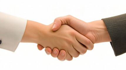 Close-Up of Business Professionals Shaking Hands in Agreement