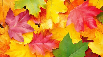 Vibrant Autumn Leaves Blanket a Forest Floor