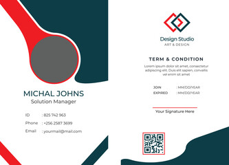 Business id card template with minimalist elements