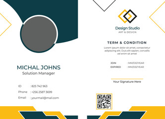 Business id card template with minimalist elements