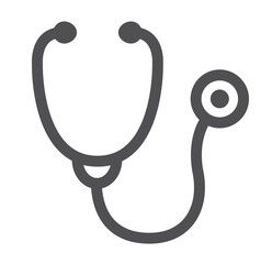 Stethoscope icon, medical stethoscope sign. Doctor, physician icon. Vector illustration