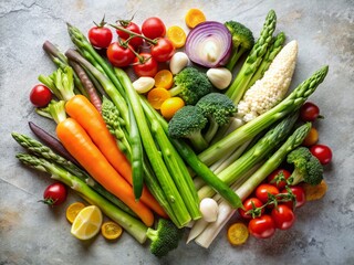 Minimalist Photo: Blanched Mixed Vegetables - Simple & Elegant Food Photography