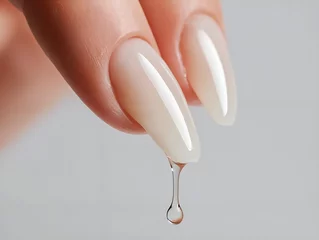nail oil drop manicure beauty treatment skincare product close up