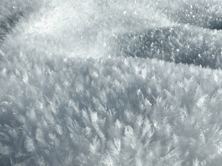 closeup of ice crystals with sharp details. frosty texture. winter concepts. snowflake texture....