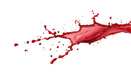Vibrant splash of red liquid on black background. transparent background
