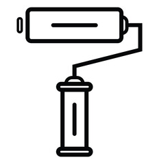 Paint Roller Icon. Paint icon vector. paint brush sign and symbol. paint roller icon vector. Vector paint roller icon. Two-tone version on black and white background. Design eps 10