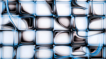 Abstract swirling grid pattern, digital art background, perfect for website design or tech presentations.