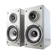 music audio speakers on white background.png