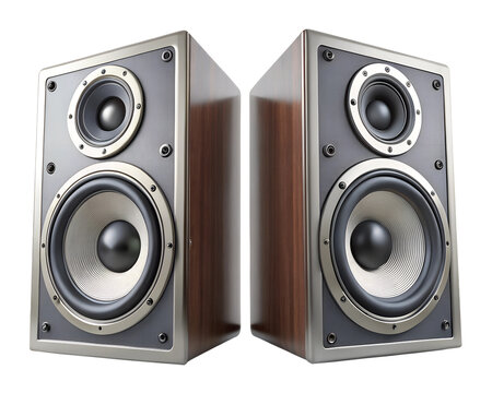 music audio speakers on white background.png