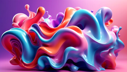 Colorful abstract swirls create a vibrant and dynamic composition