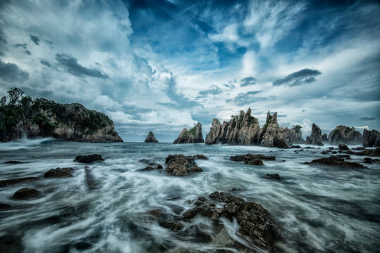 Pegadungan Beach at sunrise, Lampung, Kelumbayan District, Tanggamus Regency, Indonesia