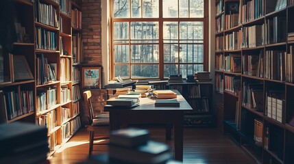 room library full book with aethetic view