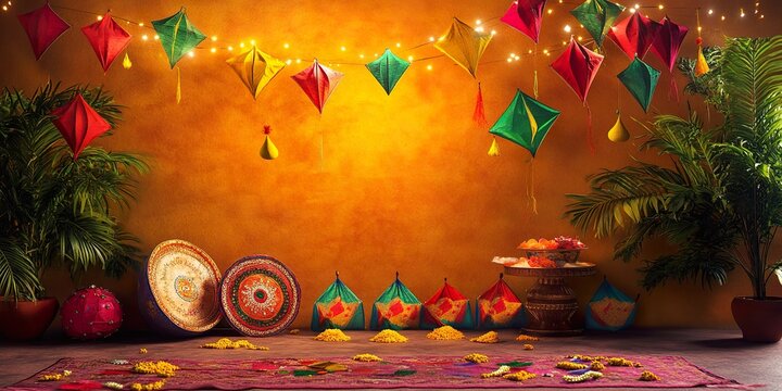 A Vibrant Makar Sankranti Photo Booth: Festive Kites and Tilgul Treats