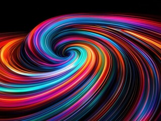 Obraz premium AIpowered machine visualizing data insights as swirling, dynamic patterns, big data, insight visualization
