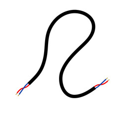 Torn electric power cable