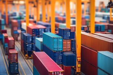 Fototapeta premium Global Shipping and Trade Symbolizing World Economics and Logistics