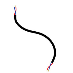 Torn electric power cable