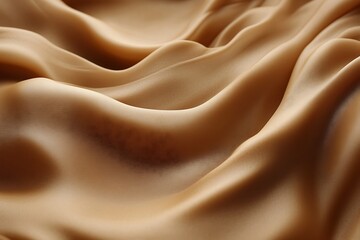 Obraz premium Beige silk fabric with soft folds and waves.