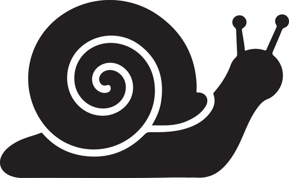 recommend clip art: snail on a white background isolated, Snail icon silhouette vector style