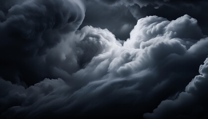 Obraz premium abstract dark cloudy background with a mysterious moody and deep night black texture atmosphere