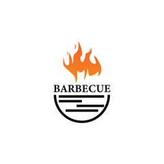 barbecue logo template vector design