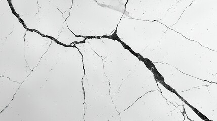 Fototapeta premium Cracked white surface texture, detailed background for design use.