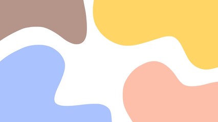 Cute abstract background with pastel colorful waves