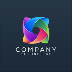 Abstract colorful logo design