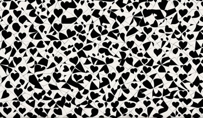 A mesmerizing pattern of hearts arranged in a dynamic
