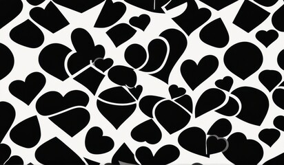 A mesmerizing pattern of hearts arranged in a dynamic