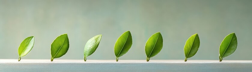 Vibrant green leaves on white, a fresh and natural backdrop for design fresh